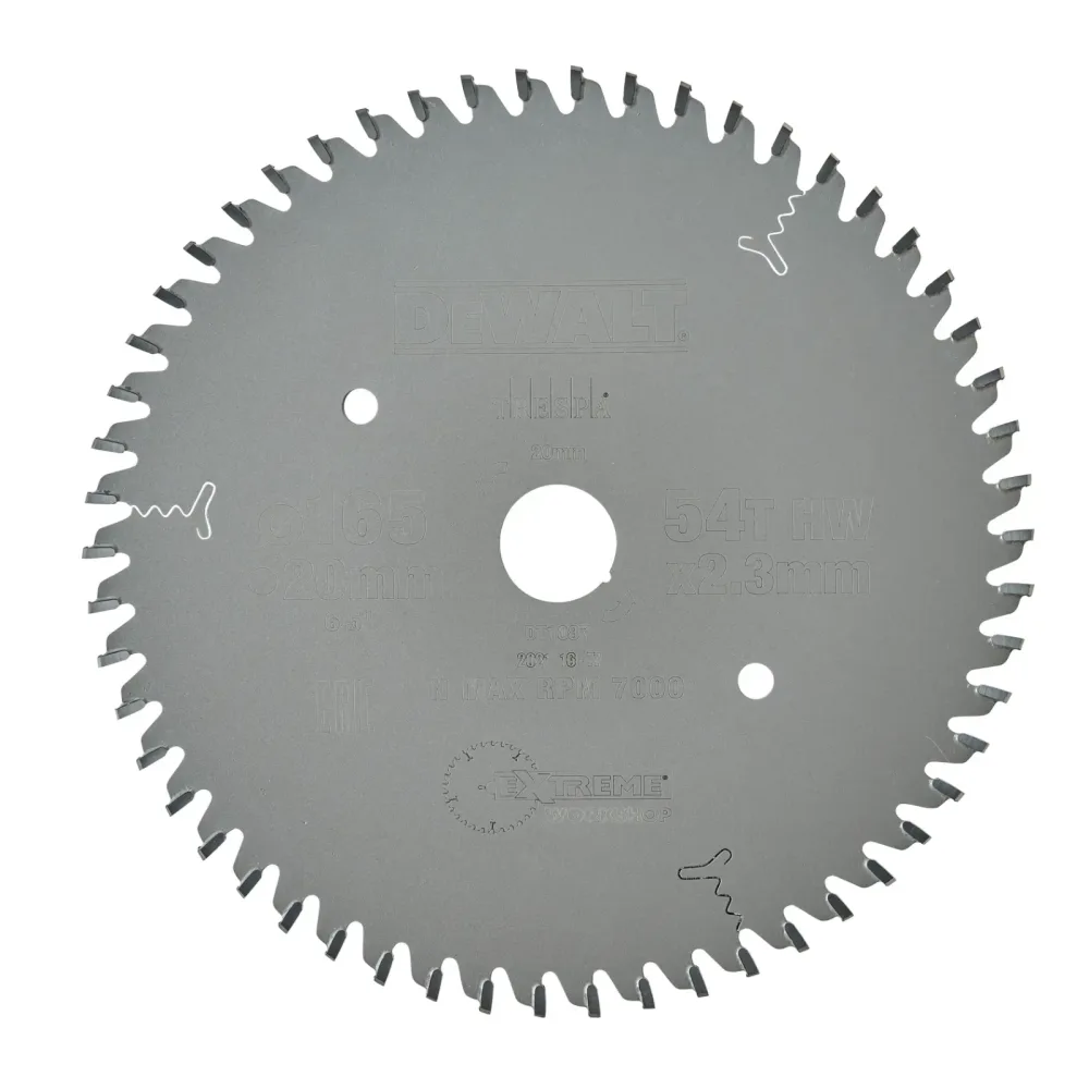 DeWalt list kružne pile DT1087 EXTREME Workshop — 165 × 20 mm, 54 zuba