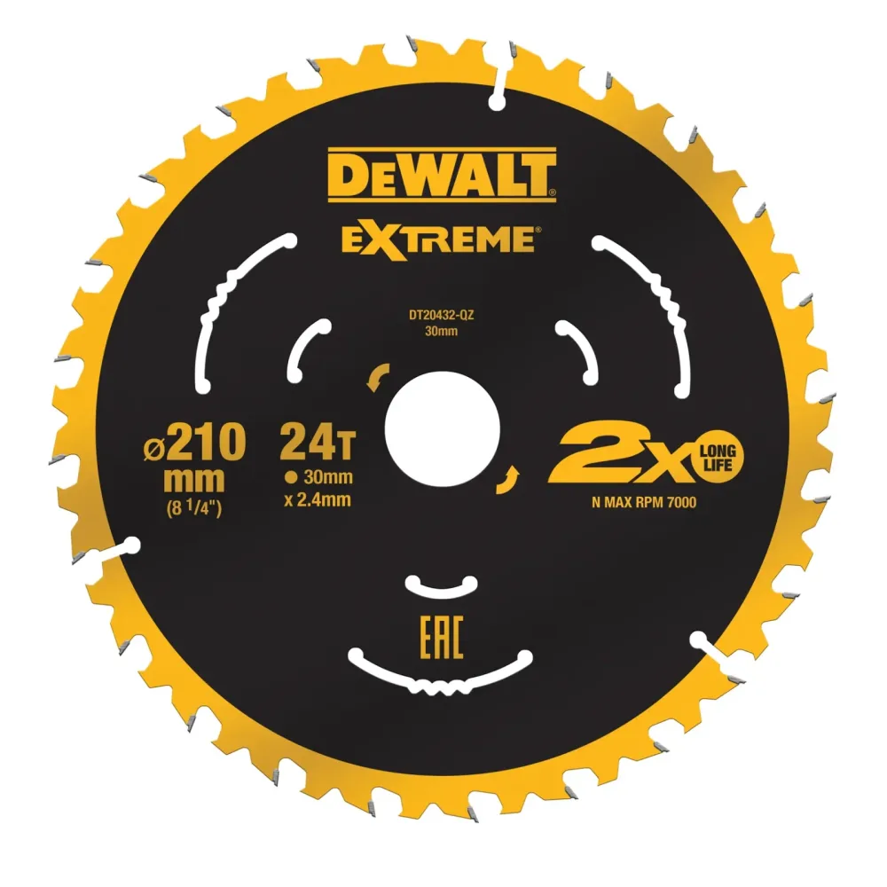 DeWalt list kružne pile DT20432 EXTREME — 210 × 30 mm, 24 zuba