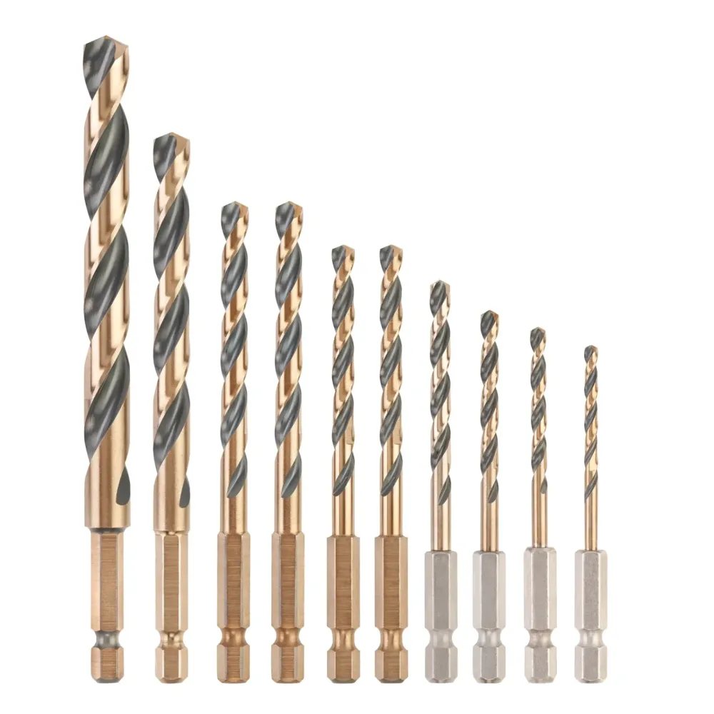 DeWalt set svrdala za metal HSS-G DT20620 s prihvatom 1/4" — 10 kom, 3–10 mm