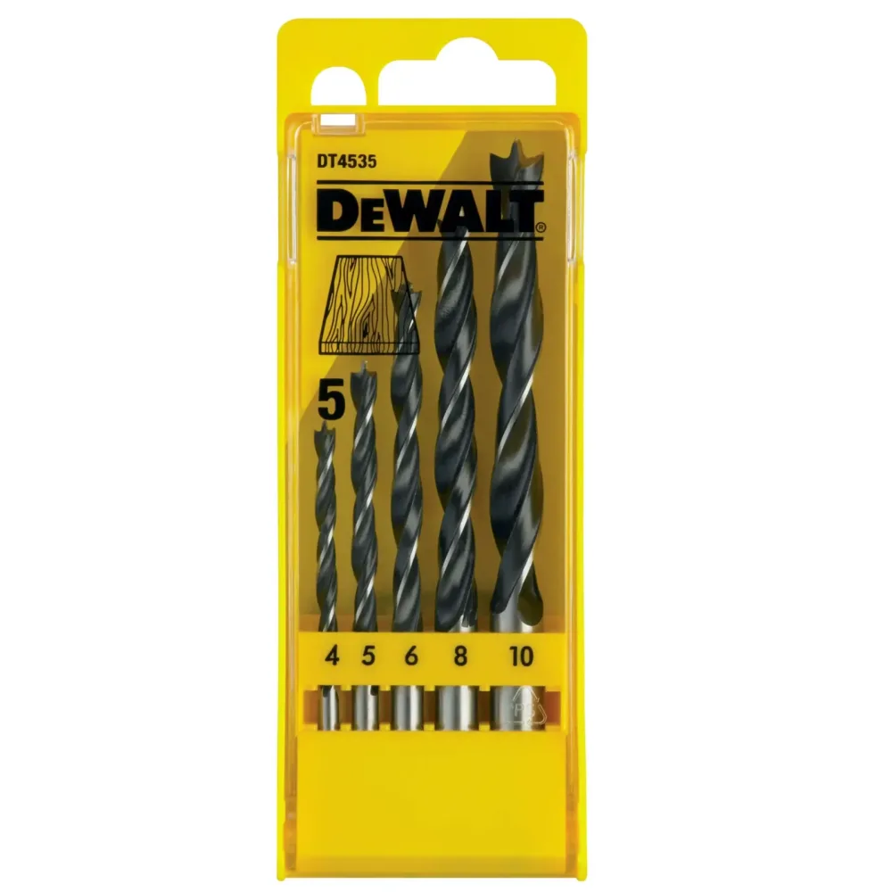 DeWalt set svrdala za drvo DT4535 — 5 kom, 4–10 mm — slika 2 od 2