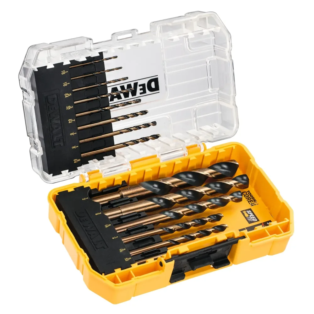 DeWalt set svrdala za metal DT70727 Black & Gold HSS-G — 14 kom, 1–8 mm