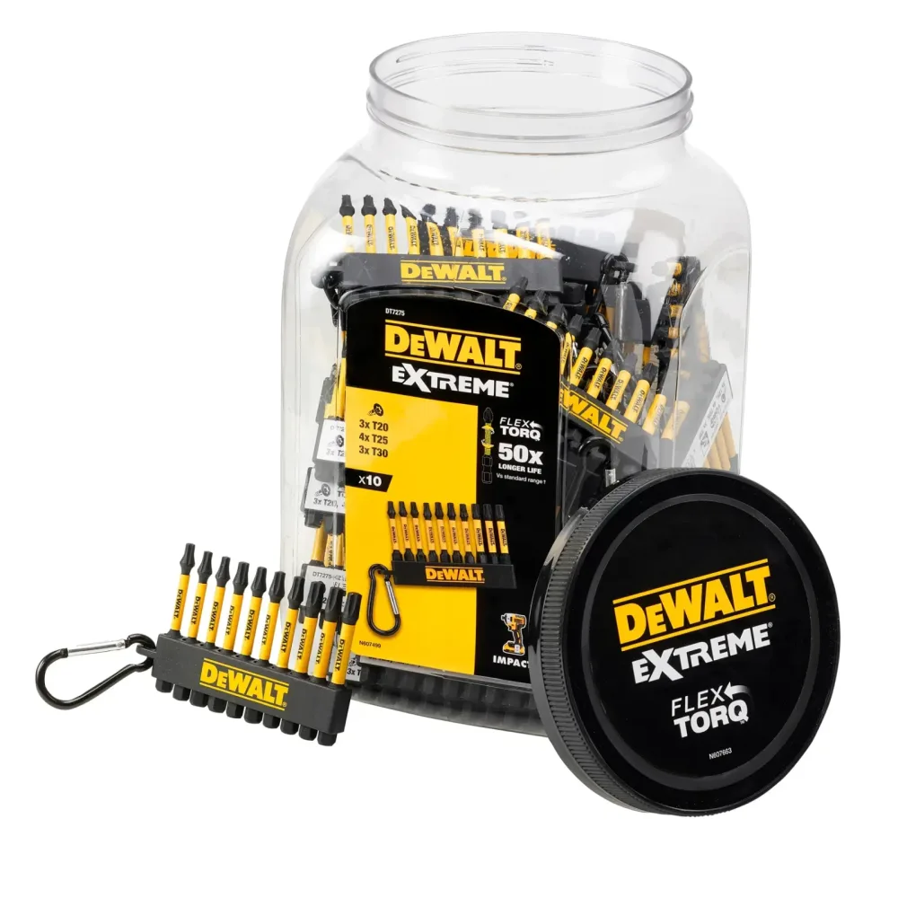 DeWalt set udarnih bitova Torx DT7275 FlexTorq na privjesku — 57 mm, 10 kom