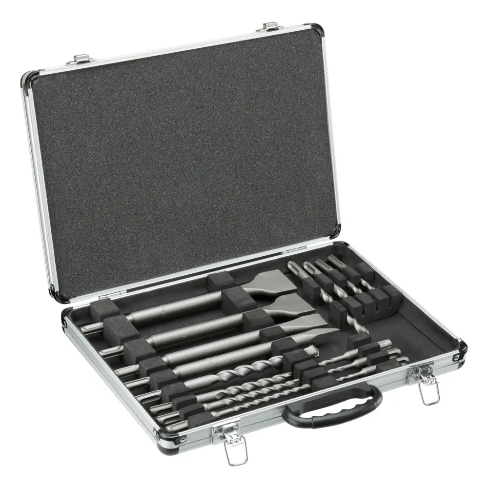 DeWalt set SDS-plus svrdala i dlijeta DT9679 u aluminijskom kovčegu — 15 kom