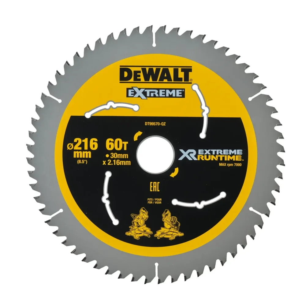 DeWalt list kružne pile DT99570 XR EXTREME Runtime — 216 × 30 mm, 60 zuba