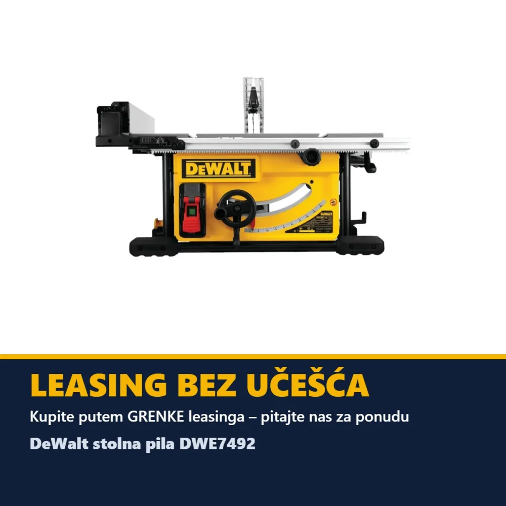 DeWalt stolna pila DWE7492 — 250 mm, 2000 W, rez do 825 mm — slika 7 od 8