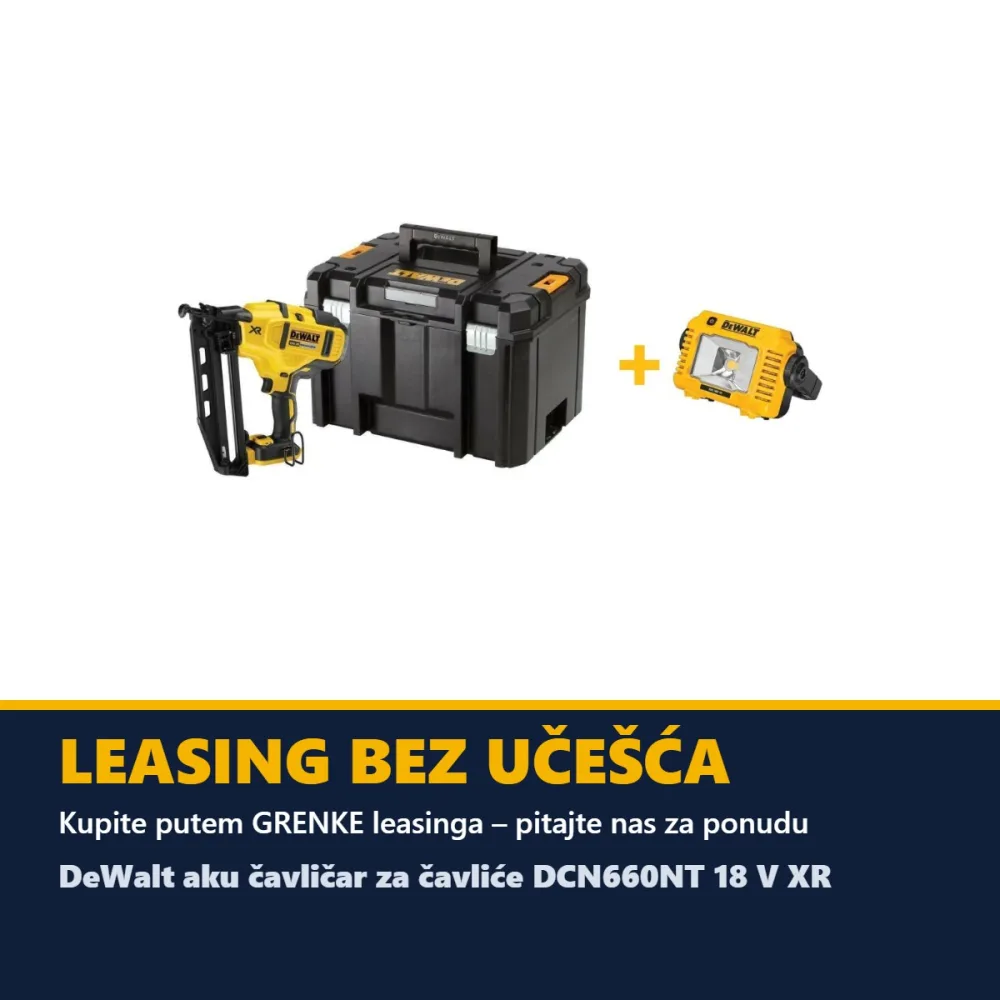 DeWalt aku čavličar za čavliće DCN660NT 18 V XR — 16 Ga, bez baterije, TSTAK — slika 4 od 5