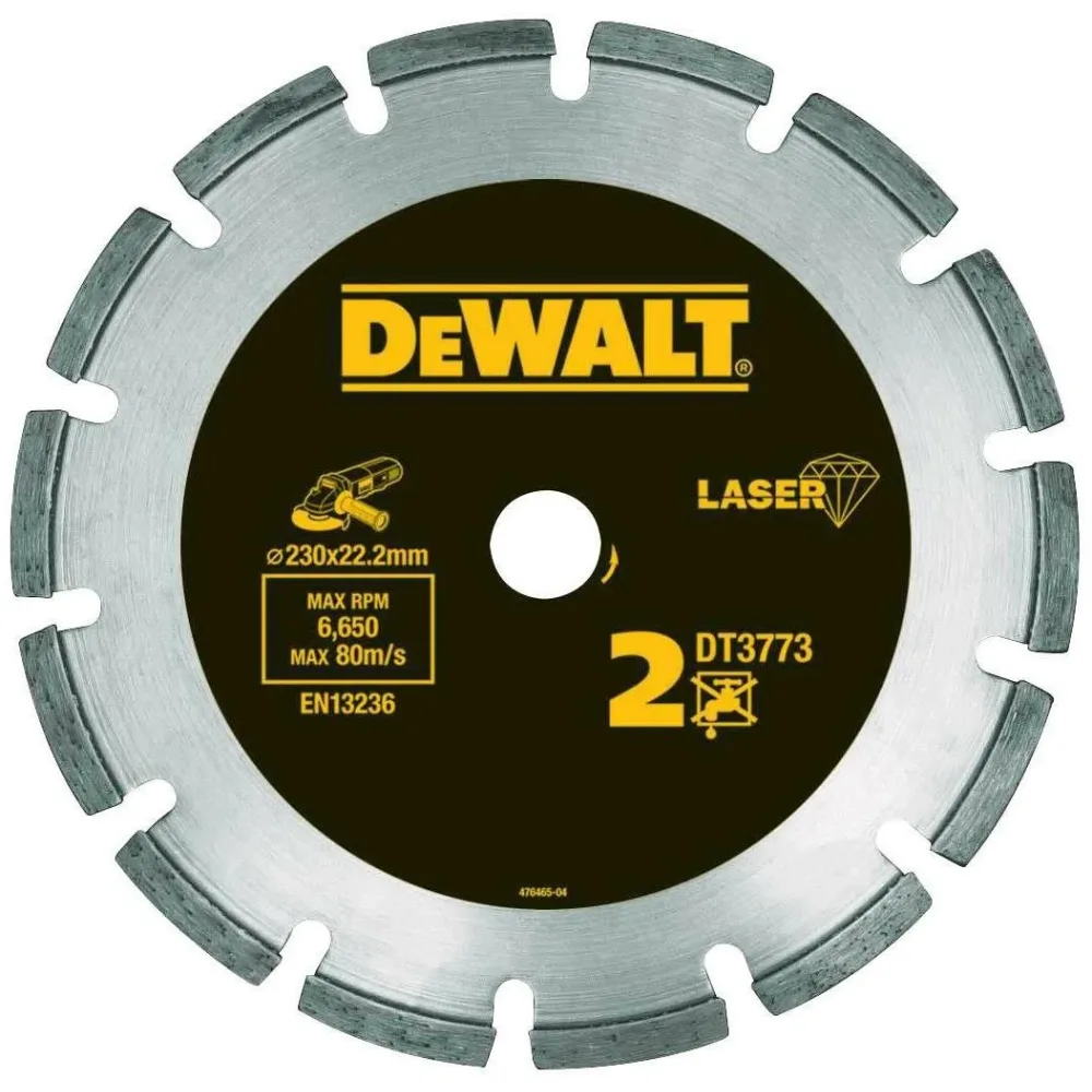 DeWalt dijamantna rezna ploča DT3773 laserski zavarena — 230 × 22,23 mm, beton